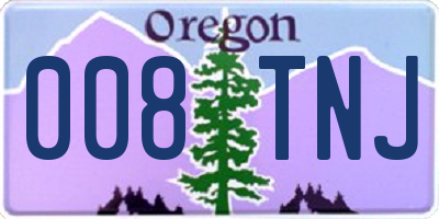 OR license plate 008TNJ