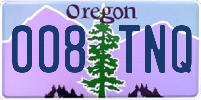 OR license plate 008TNQ