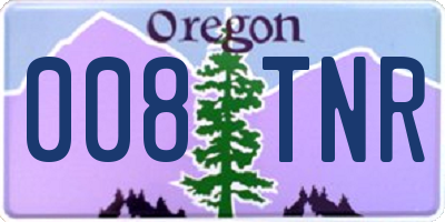 OR license plate 008TNR