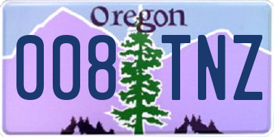 OR license plate 008TNZ