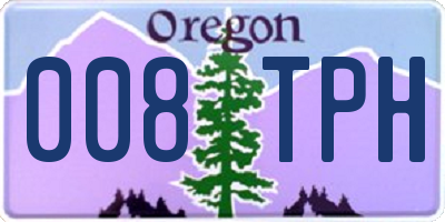 OR license plate 008TPH