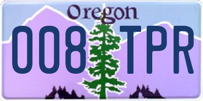 OR license plate 008TPR