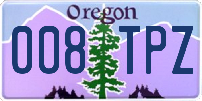 OR license plate 008TPZ