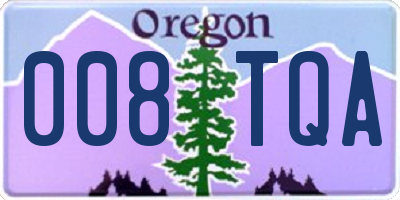 OR license plate 008TQA