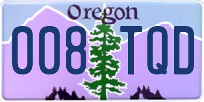 OR license plate 008TQD
