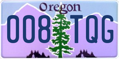 OR license plate 008TQG