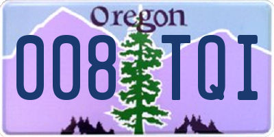 OR license plate 008TQI