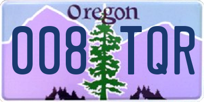 OR license plate 008TQR