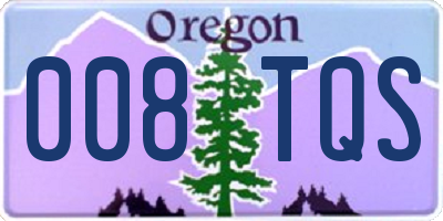 OR license plate 008TQS