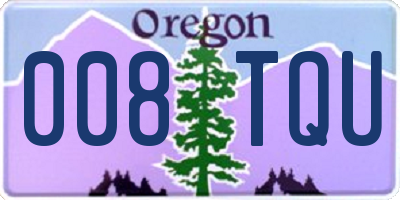 OR license plate 008TQU