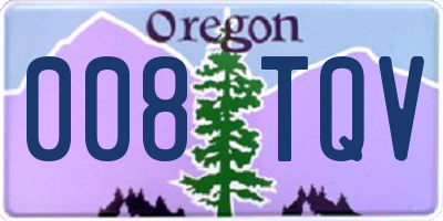 OR license plate 008TQV