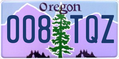OR license plate 008TQZ