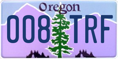 OR license plate 008TRF