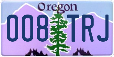 OR license plate 008TRJ