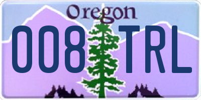 OR license plate 008TRL