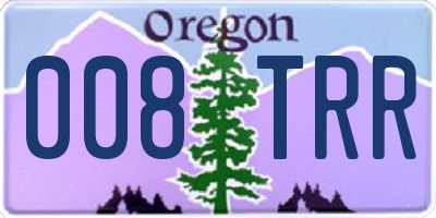 OR license plate 008TRR