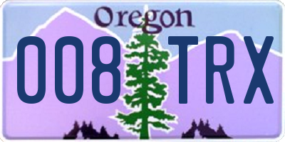 OR license plate 008TRX