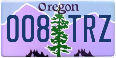 OR license plate 008TRZ