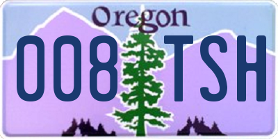 OR license plate 008TSH