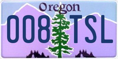 OR license plate 008TSL