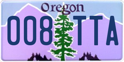 OR license plate 008TTA