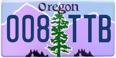OR license plate 008TTB
