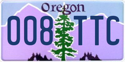 OR license plate 008TTC