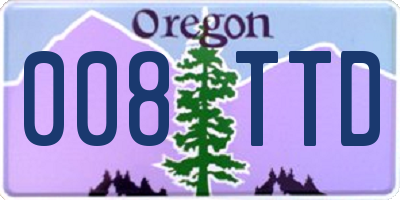 OR license plate 008TTD