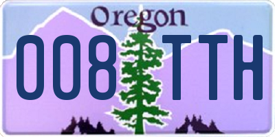 OR license plate 008TTH