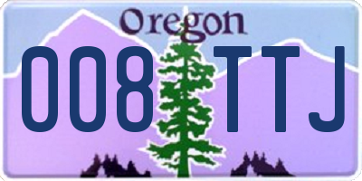 OR license plate 008TTJ