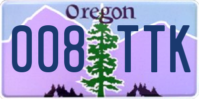 OR license plate 008TTK