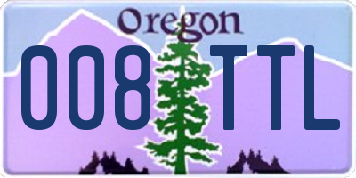 OR license plate 008TTL