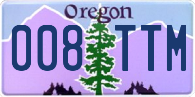 OR license plate 008TTM