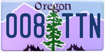 OR license plate 008TTN