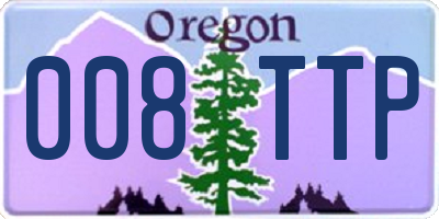 OR license plate 008TTP