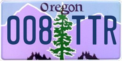 OR license plate 008TTR