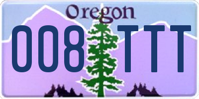 OR license plate 008TTT