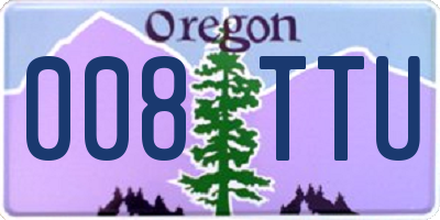 OR license plate 008TTU