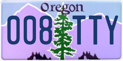 OR license plate 008TTY