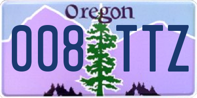 OR license plate 008TTZ