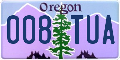 OR license plate 008TUA