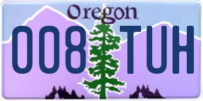 OR license plate 008TUH