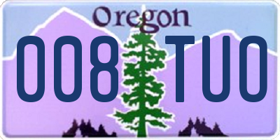 OR license plate 008TUO
