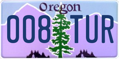 OR license plate 008TUR
