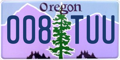 OR license plate 008TUU