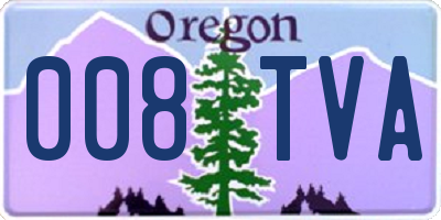 OR license plate 008TVA