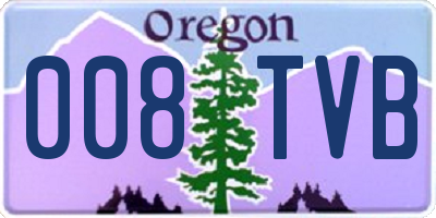 OR license plate 008TVB