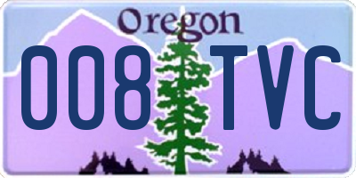 OR license plate 008TVC