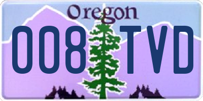 OR license plate 008TVD