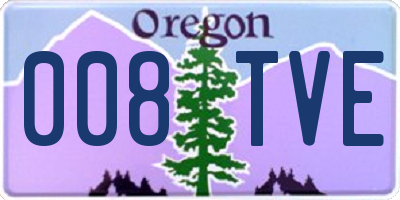 OR license plate 008TVE
